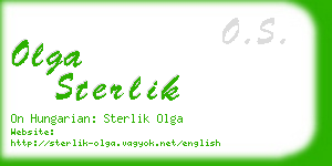 olga sterlik business card